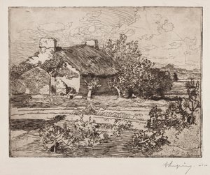 Stary Bourrine, Dom Maraisów, Vendée autorstwa Auguste Louis Lepère