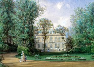 Hotel Rainbeaux, Avenue des Champs Elysees i 57 Rue de Ponthieu, Paryż, 1868 (wc na papierze) autorstwa Auguste Paul Charles Anastasi