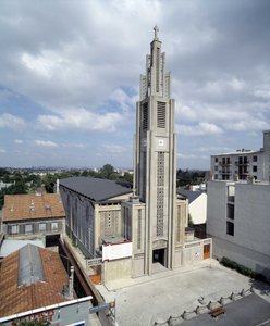 Widok ogólny kościoła Notre Dame de Le Raincy (Seine saint Denis) 1923 (zdjęcie)