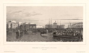 Lądowanie armii francuskiej w Civita-Vecchia, 25 kwietnia 1849 r. autorstwa Auguste Raffet