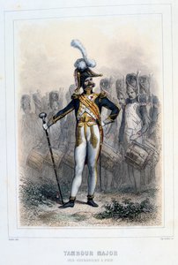 Drum Major grenadierów-à-Pied, 1859. autorstwa Auguste Raffet