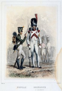 Grenadier i uczeń 3 pułku, 1859.