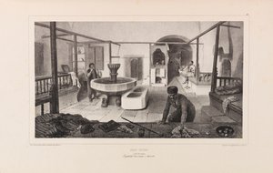 Łaźnia Tatarska, Pokój Wypoczynkowy. Z Voyage dans la Russie autorstwa Anatole de Demidoff, 1837. autorstwa Auguste Raffet