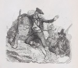 Przemytnicy, z Dzieł wszystkich Bérangera, 1836 autorstwa Auguste Raffet