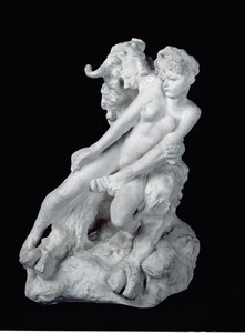 Faun i nimfa, c.1886 (tynk) autorstwa Auguste Rodin