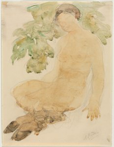 Faunesse, ok. 1905 (akwarela na graficie) autorstwa Auguste Rodin