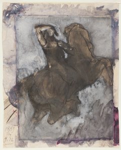 Jeździec (recto); Koń i jeździec (verso) autorstwa Auguste Rodin