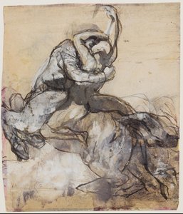 Centaur porywa młodego mężczyznę autorstwa Auguste Rodin