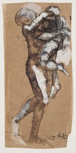 Kobieta niosąca chłopca autorstwa Auguste Rodin