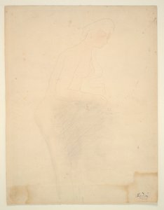 Stojący nago, prawy profil autorstwa Auguste Rodin