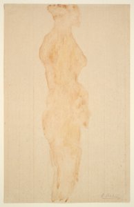 Stojący nago, widok z boku autorstwa Auguste Rodin
