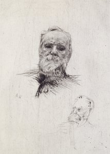 Portret Victora Hugo (1802-85) (lito) autorstwa Auguste Rodin