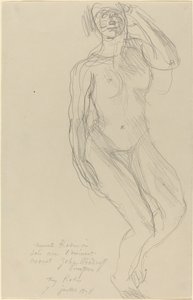 Siedząca kobieta nago patrząc w przyszłość autorstwa Auguste Rodin
