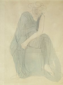 Siedząca kobieta; Pomoc dla kobiet, autorstwa Auguste Rodin