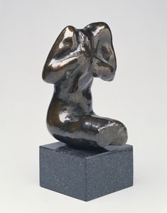 Mały tors kobiecy siedzący, nowoczesny odlew (brąz) autorstwa Auguste Rodin
