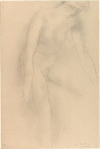 Stojąca kobieta nago, pochylona do przodu autorstwa Auguste Rodin