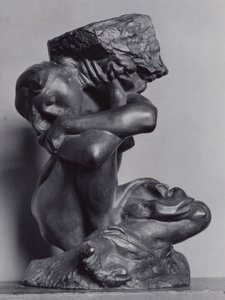 Upadła kariatyda niosąca swój kamień autorstwa Auguste Rodin