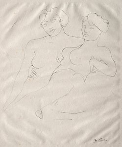 Dwie postacie. autorstwa Auguste Rodin