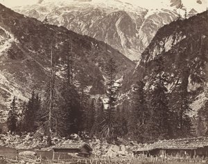Chalet de Handeck, dolina Hasli, kanton Berno, Szwajcaria, ok. godz. 1860