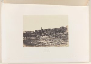 Birket-es-Soultan Basin poza murami Starego Miasta w Jerozolimie Jerozolima. Birket-es-Soultan (tytuł na obiekcie) autorstwa Auguste Salzmann