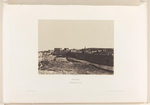 Widok Jerozolimy z Syjonu Jerozolima. Twierdza Syjonu (tytuł na obiekcie) autorstwa Auguste Salzmann