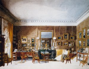 Salon księżnej Berry w Tuileries, akwarela Garnerey Auguste (1785-1824), Francja