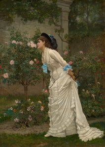 Pani pachnąca różami. 1879 autorstwa Auguste Toulmouche