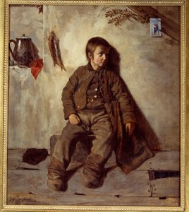 Obraz z kominem sabaudzkim autorstwa Auguste de Chatillon (1813-1881)