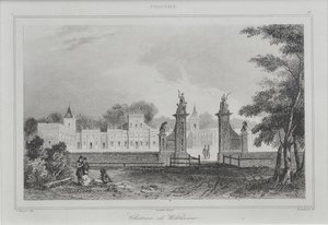 Widok Pałacu w Wilanowie, 1840 autorstwa Augustin François Lemaiand#770tre