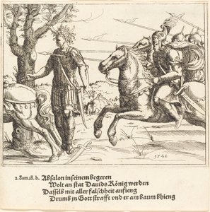 Absalom zabity przez Joaba autorstwa Augustin Hirschvogel