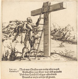 Chrystus wstępujący na krzyż z grzechem, śmiercią i diabłem, 1547.