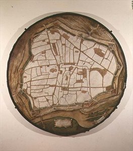 Okrągły plan Wiednia, 1547-49 autorstwa Augustin Hirschvogel