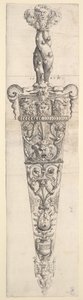 Projekt sztyletu i pochwy, 1543. autorstwa Augustin Hirschvogel