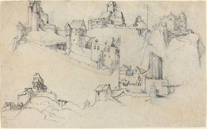 Zamki na wzgórzu 1546. autorstwa Augustin Hirschvogel