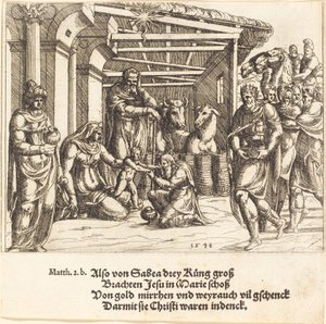 Pokłon Trzech Króli autorstwa Augustin Hirschvogel