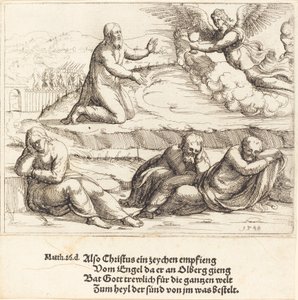 Agonia w ogrodzie, 1548. autorstwa Augustin Hirschvogel