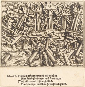 Śmierć Samsona, 1547. autorstwa Augustin Hirschvogel