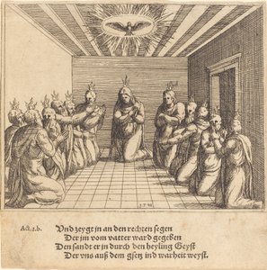Zejście Ducha Świętego, 1548. autorstwa Augustin Hirschvogel