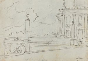 Ripetta w Rzymie [verso] autorstwa Augustin Pajou