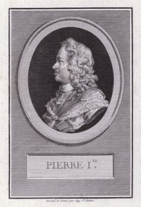 Piotr Wielki, car Rosji (grafika) autorstwa Augustin de Saint Aubin
