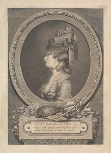 Portret markizy Adrienne-Sophie de ***, 1779. autorstwa Augustin de Saint Aubin