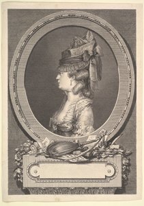 Portret markizy Adrienne-Sophie de ***, 1779. autorstwa Augustin de Saint Aubin