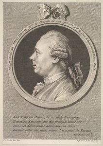 Portret André Danicana Filidora, 1772. autorstwa Augustin de Saint Aubin