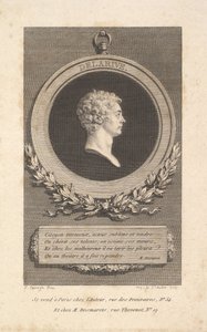 Portret De Larive, 1785. autorstwa Augustin de Saint Aubin