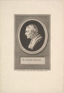 Portret J.J. Rousseau, 1801 r. autorstwa Augustin de Saint Aubin