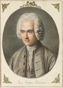Portret Jean-Jacques Rousseau 1712-1778, ok. 1775. autorstwa Augustin de Saint Aubin
