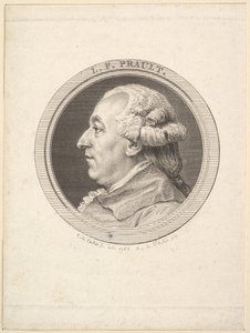 Portret L. F. Praulta, 1787. autorstwa Augustin de Saint Aubin