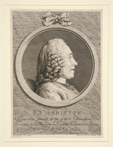 Portret P.J. Mariette autorstwa Augustin de Saint-Aubin
