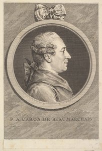 Portret PA Carona de Beaumarchais, 1773. autorstwa Augustin de Saint Aubin