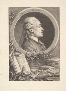 Portret Simona-Nicolasa-Henri Lingueta, 1773 autorstwa Augustin de Saint Aubin